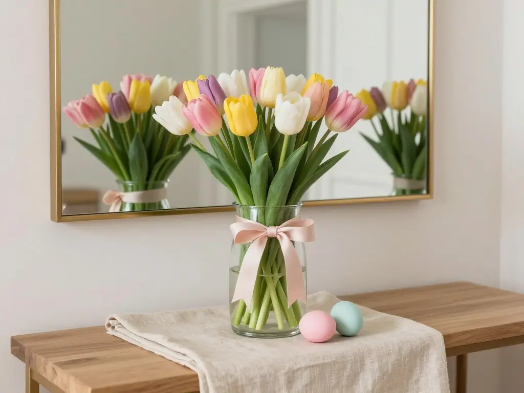 Last-Minute Easter Entryway Table Styling That Looks Deliberate Every Single Time
