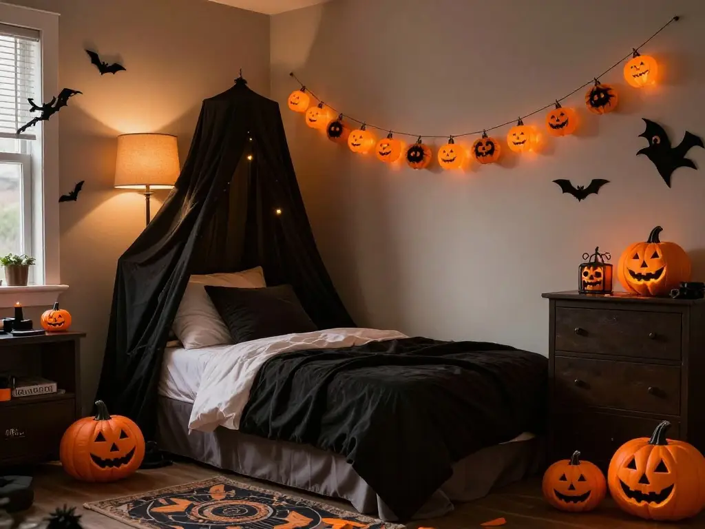 Create a Spooky Halloween Bedroom on a Budget

