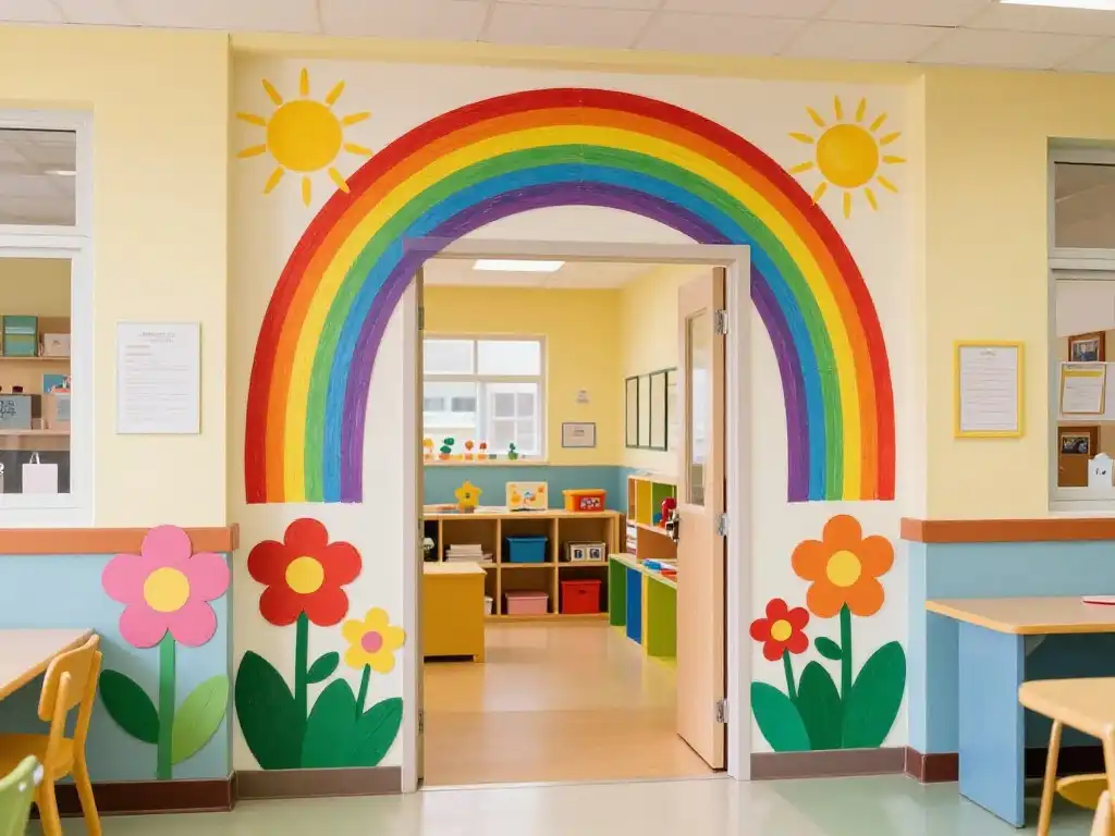 Fresh Spring Classroom Entrances Packed With Color and Energy
