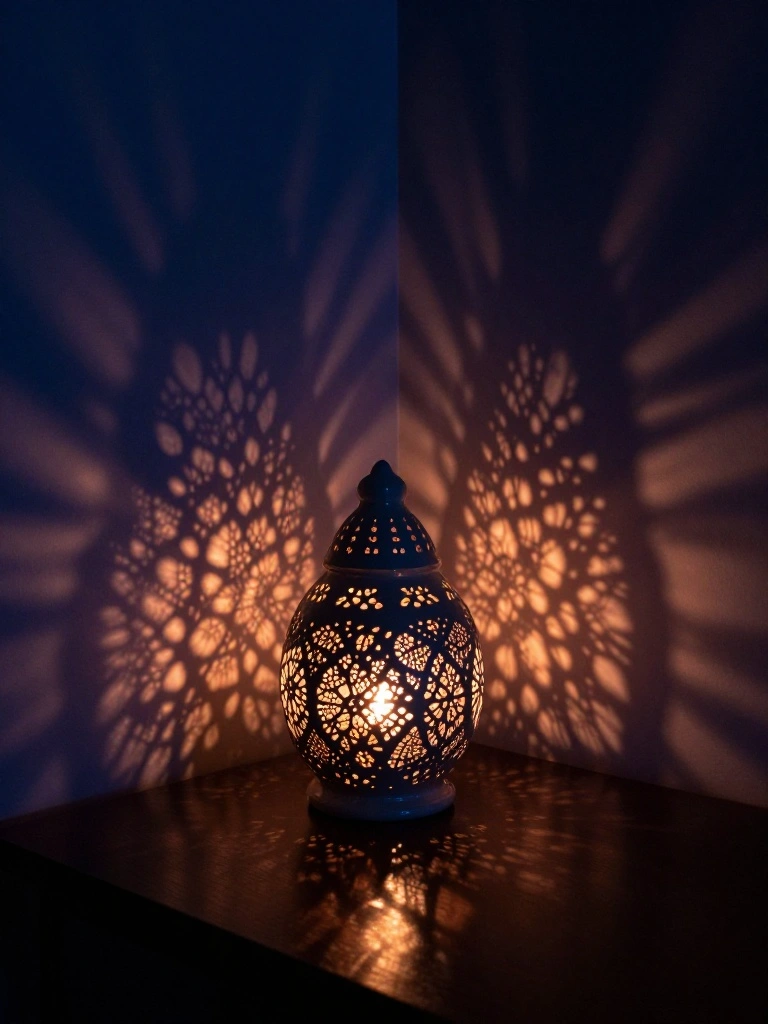 Shadow Play: Utilizing Intricate Ceramic Cutouts for Dramatic Evening Walls