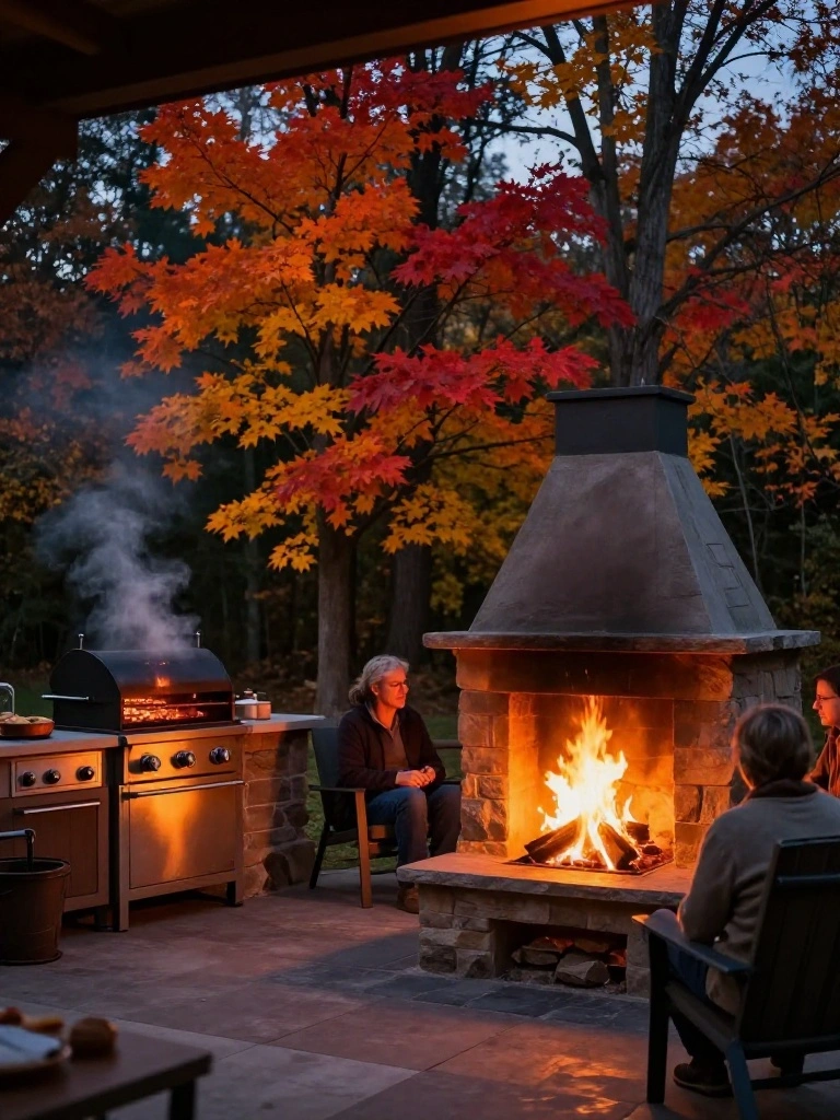 Outdoor Kitchen Fireplace Combinations That Work Beautifully Through Every Season