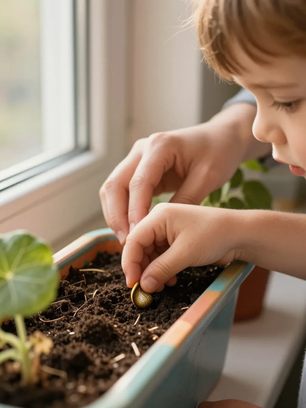 Children and Spring Window Boxes: Growing Wonder One Seed at a Time