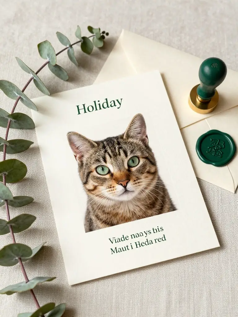 Turning Your Pet's Holiday Photo Into a Card Design That People Frame Forever