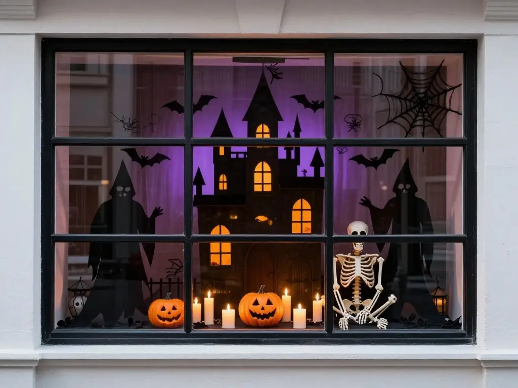 How to Create a Haunted House Window Display