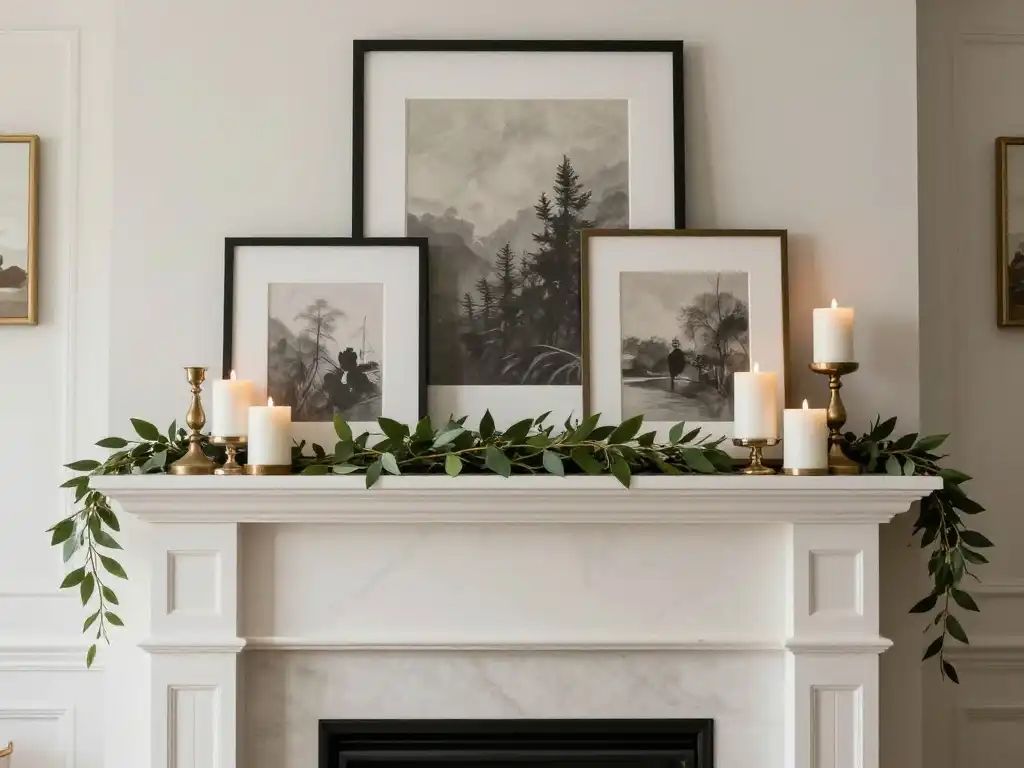 Layering Decorative Pieces Without Making Your Mantel Look Busy