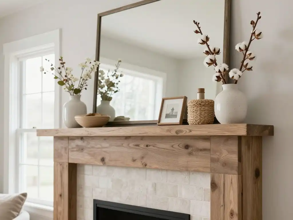 Farmhouse Spring Mantel Styling That Feels Elegant and Current
