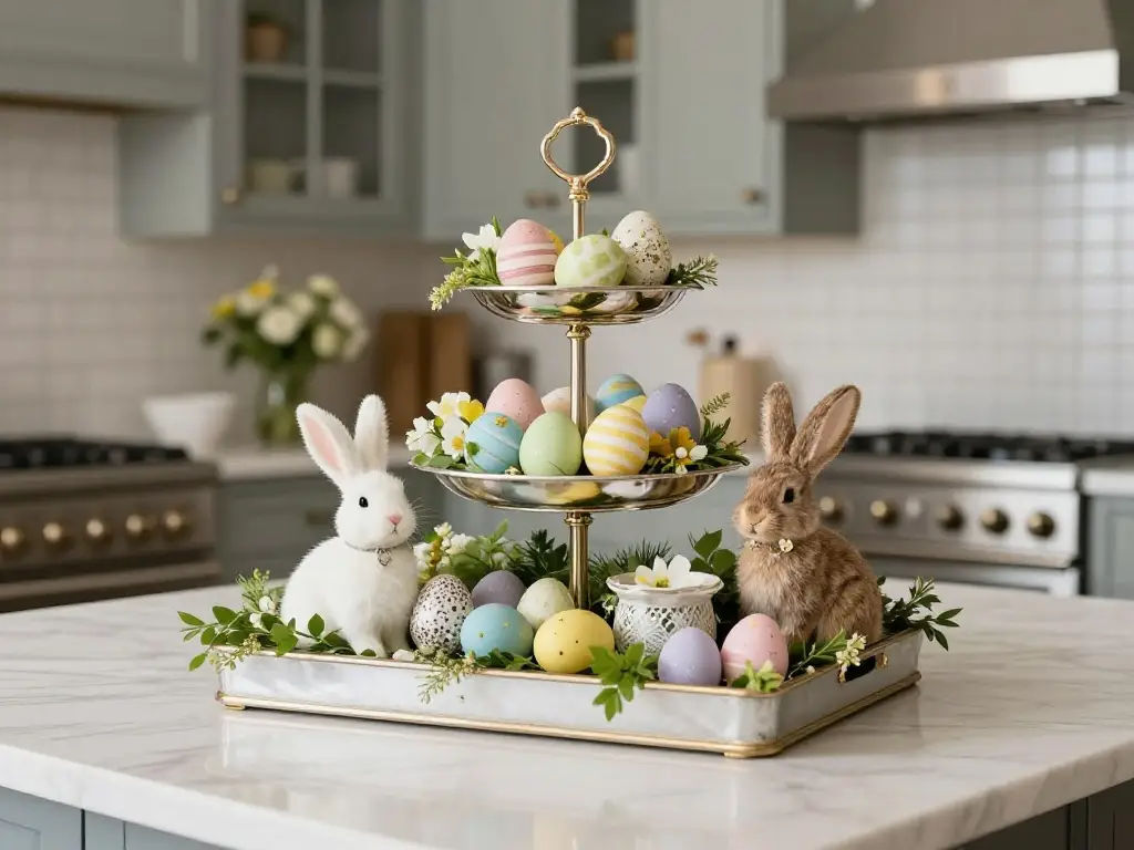 How Tiered Trays Become the Secret Weapon of Spring Kitchen Styling