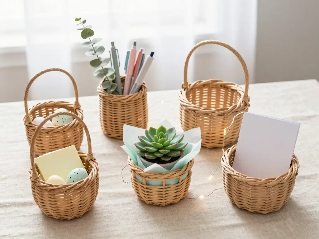 Mini Easter Basket Desk Displays That Double as the Cutest Storage Solutions