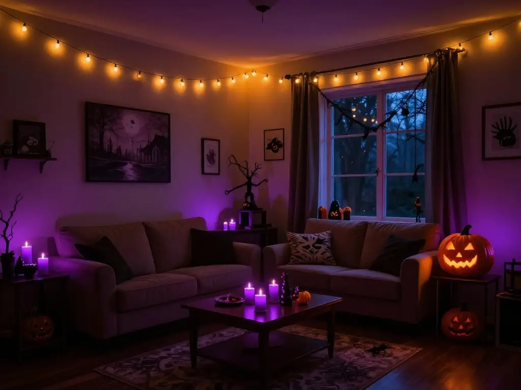 Creepy Yet Elegant Halloween Lighting Ideas for Your Living Room