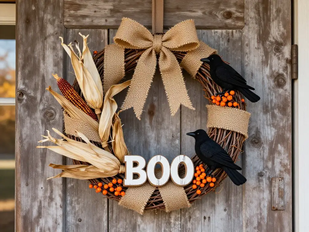 DIY Halloween Burlap Wreath Ideas for Your Front Door