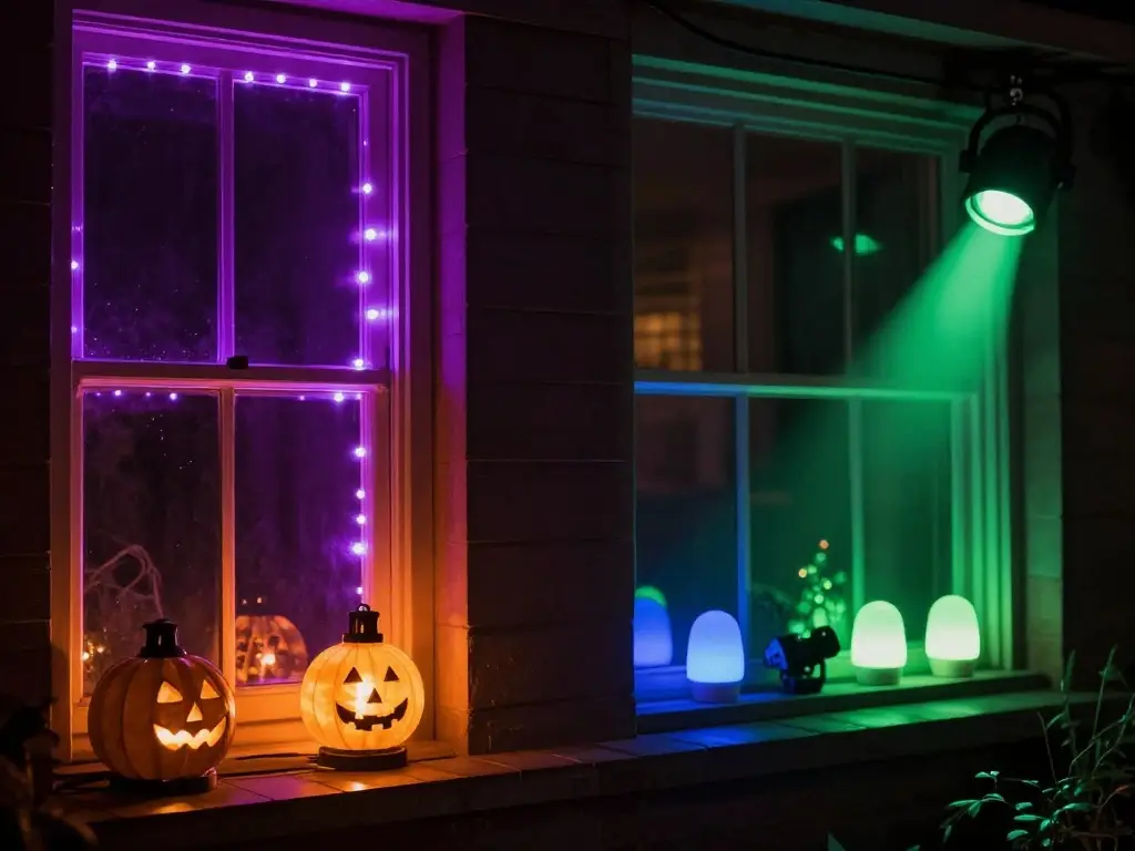Best Halloween Window Lighting Ideas for Night Displays