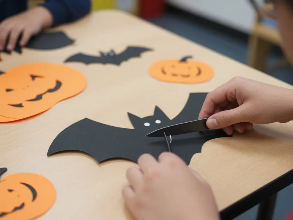 Easy DIY Halloween Door Decorations Using Construction Paper