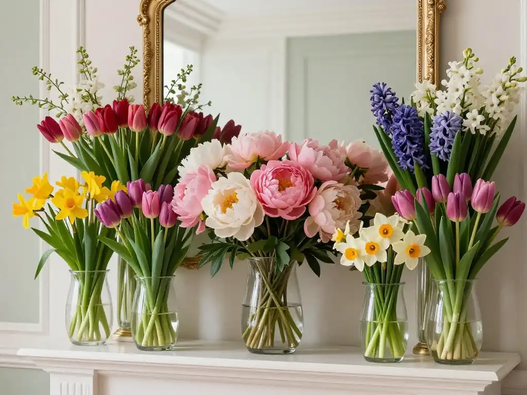 Using Seasonal Flowers to Create a Mantel That Turns Heads