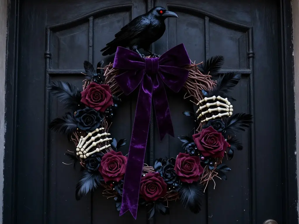 Gothic and Scary Halloween Wreath Ideas for a Haunted Look
