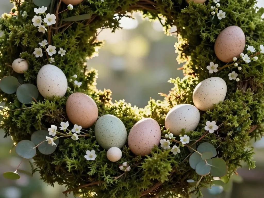Festive Easter Wreath Ideas With Eggs and Moss That Feel Like Spring Itself