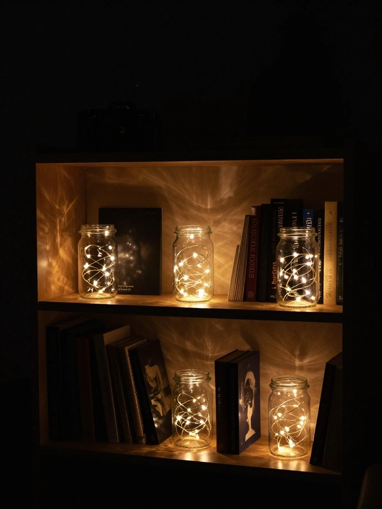 Fairy Lights and Soft Glow Accents That Transform Shelves After Dark