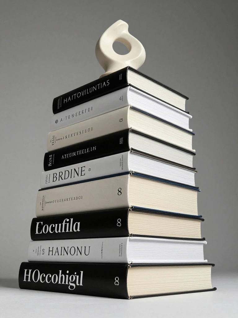 Stacked Realities: Elevating Forgotten Art Books into Sculptural Pedestals