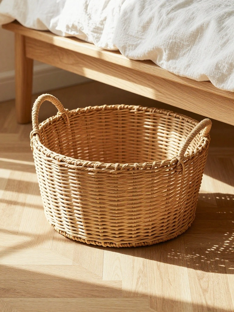Woven Shadows: How Wicker Baskets Anchor Airy Springtime Arrangements
