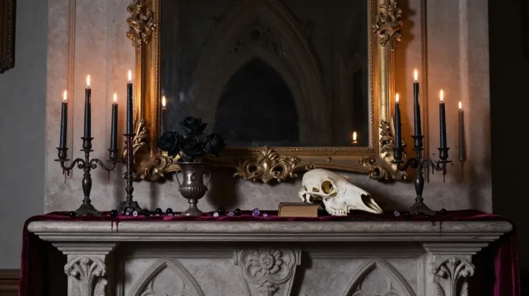 Dark Elegance: 15 Gothic Mantel Decoration Ideas That Haunt Beautifully