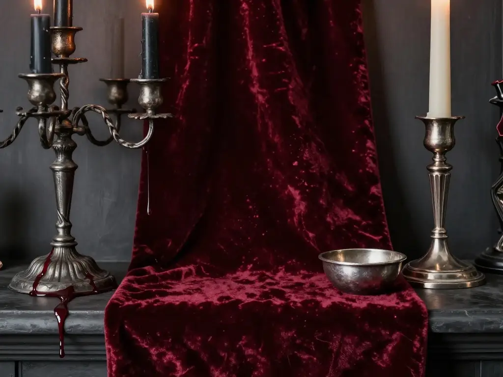 Candles Iron and Velvet: The Material Trinity of True Gothic Mantel Styling