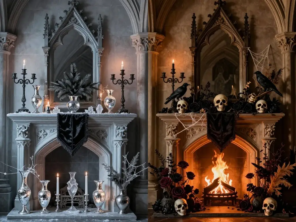 Gothic Mantel Decoration Ideas That Live Far Beyond the Halloween Season