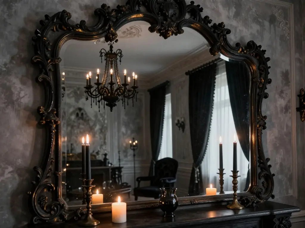 The Mirror Above: Choosing Dark Reflective Surfaces That Deepen the Gothic Mood