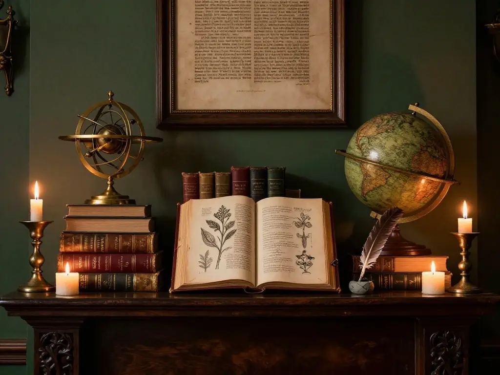 Gothic Mantel Decoration Ideas Rooted in the Dark Academia Aesthetic