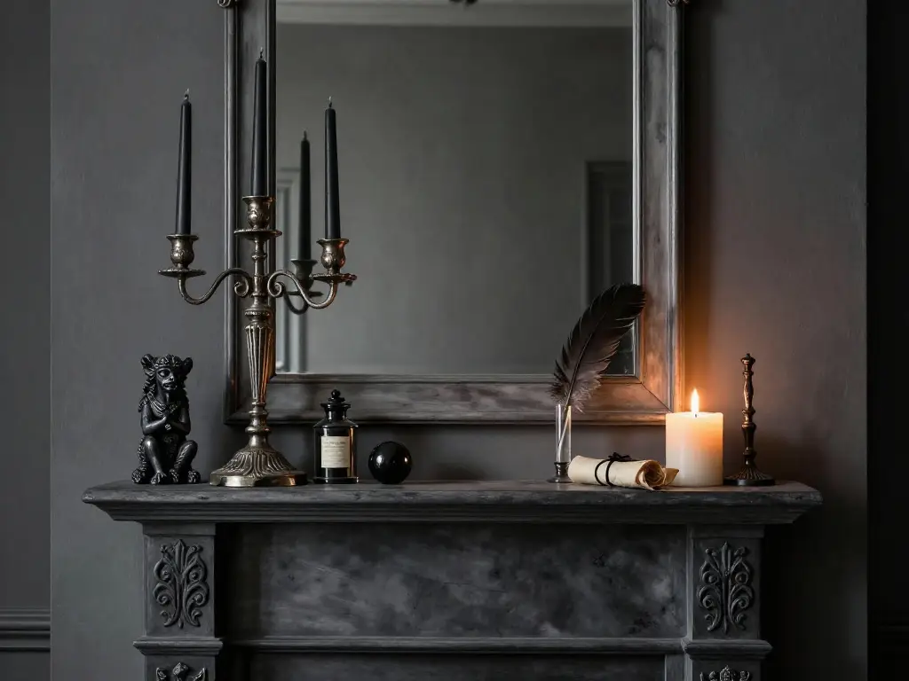 Gothic Mantel Styling for Small Fireplaces Without Sacrificing Dark Drama