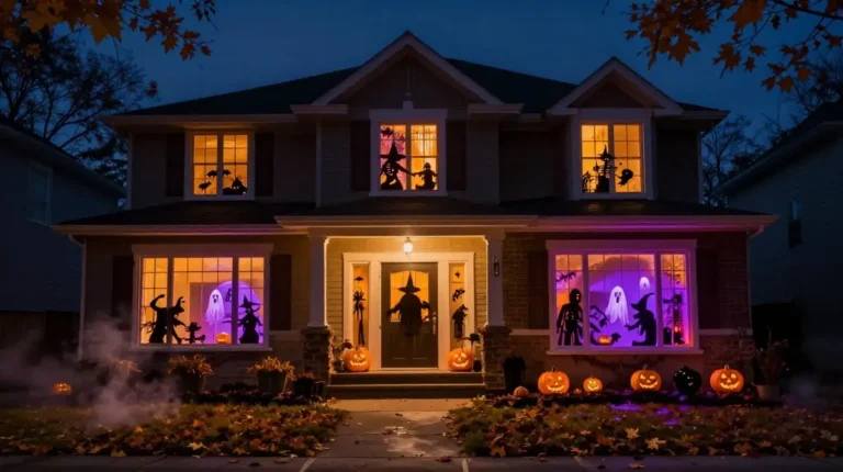diy halloween window displays
