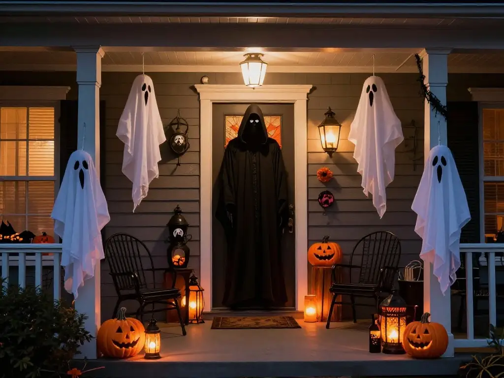 2. Best DIY Scary Halloween Front Porch Decor on a Budget