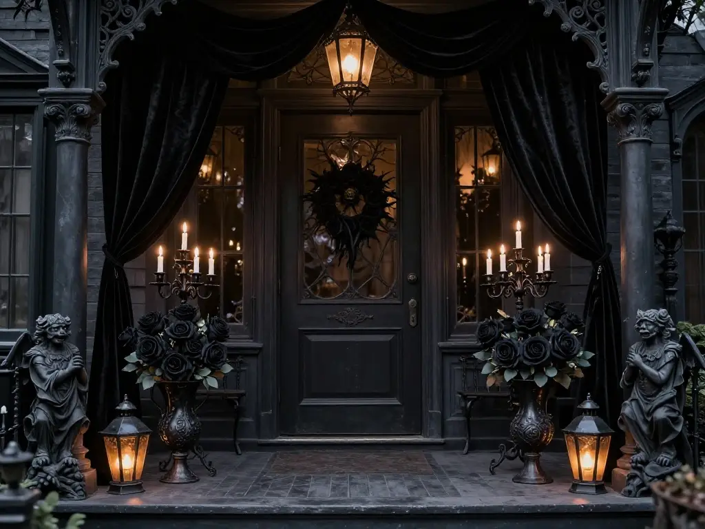 7. Gothic Halloween Front Porch Themes for a Dark and Dramatic Look