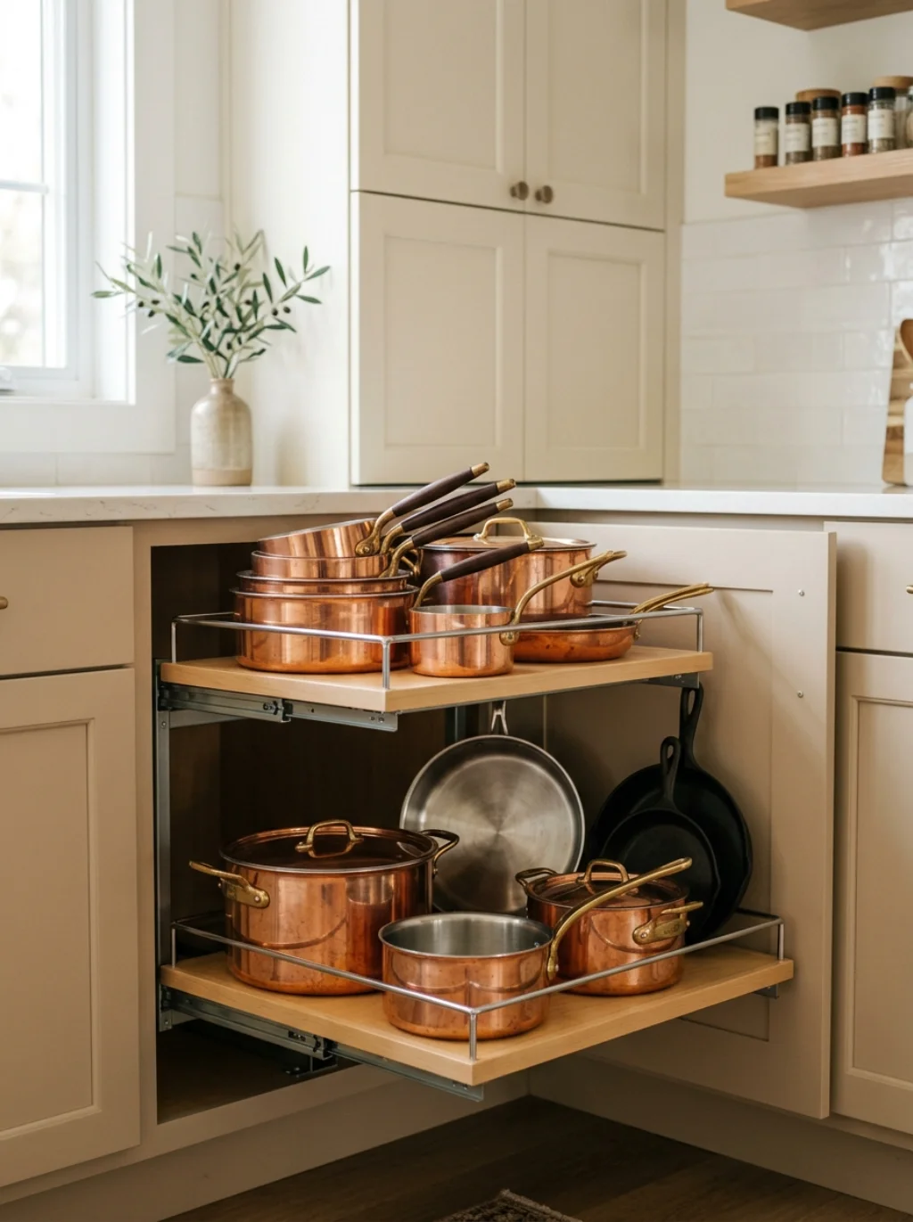 Deep Corner Cabinets Finally Stop Swallowing Pots and Pans Forever