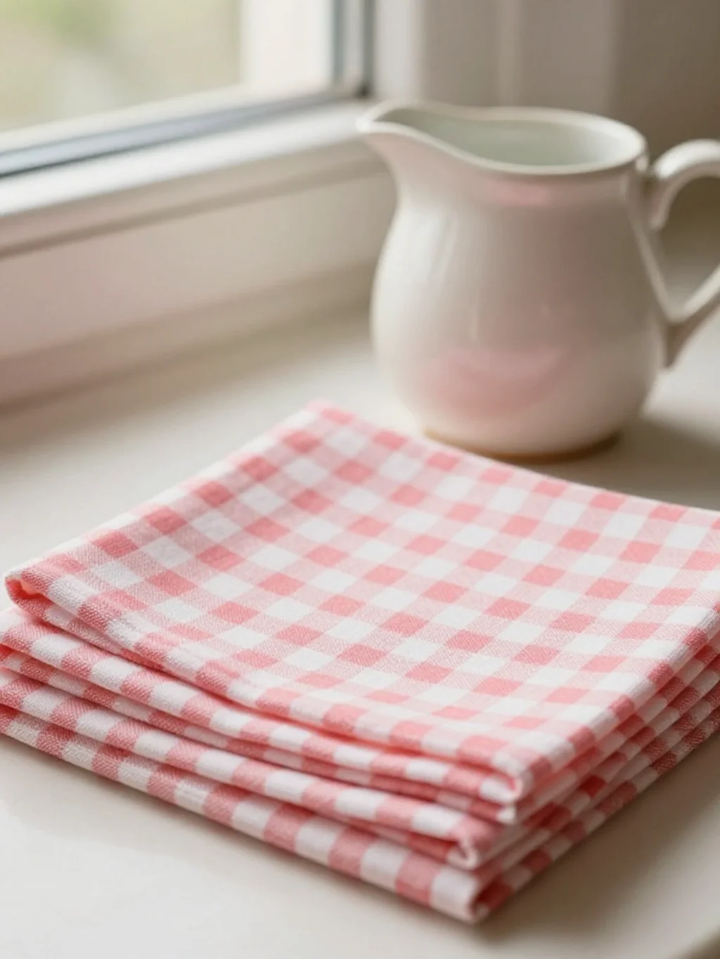 Gingham Napkins Sneak Playful Pattern Into A Serious Morning Routine