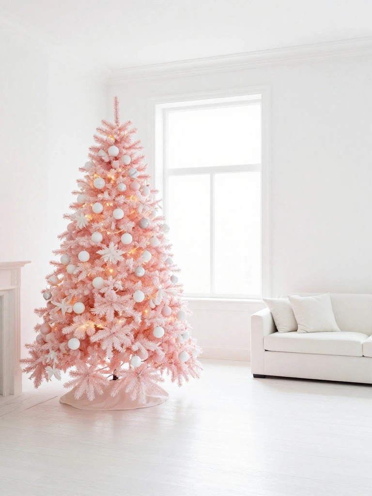 Pink and White Christmas Tree Combos That Feel Clean and Dreamy
