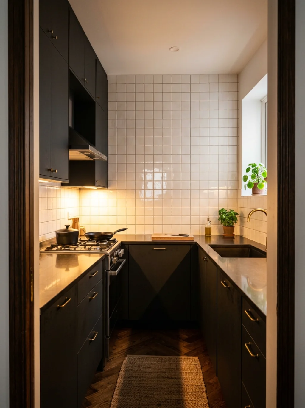 Small Dark Kitchen Backsplash Strategies That Create Light Without White Paint