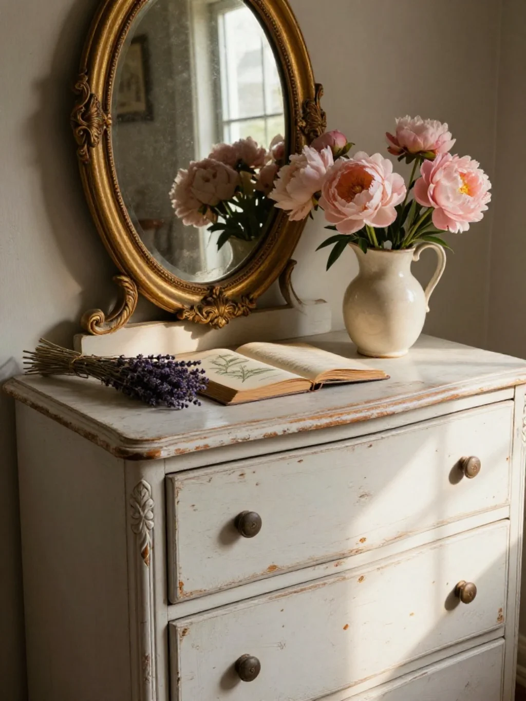 Vintage Mirrors and Furniture That Give a Cottage Bedroom Its Real Soul