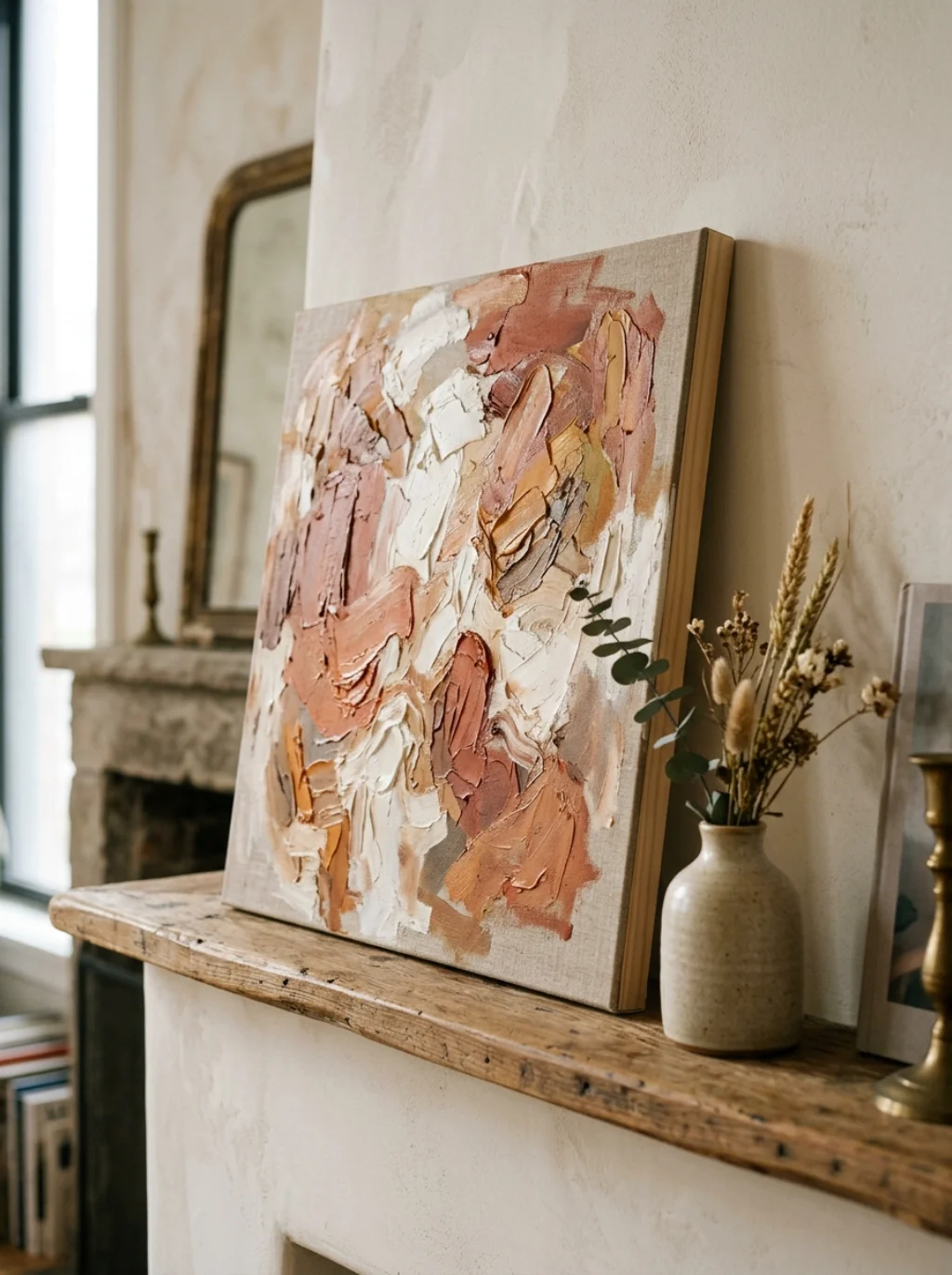 Abstract Art Leaning Against the Wall Feels Effortlessly Curated