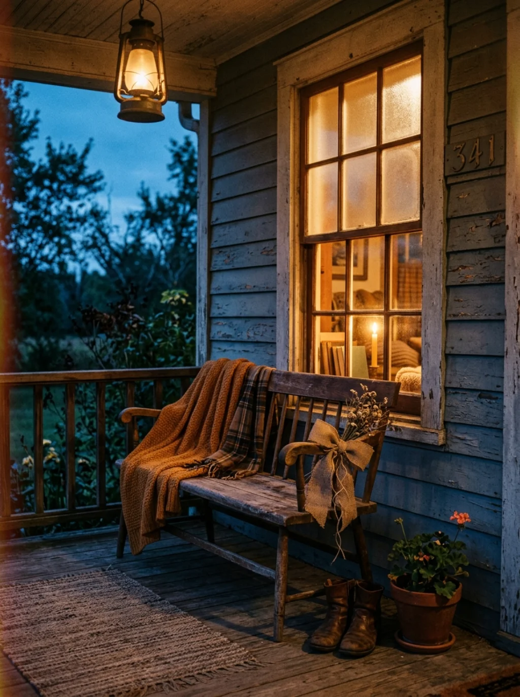 A Farmhouse Christmas Porch Idea Rooted in Grandma's Front Steps