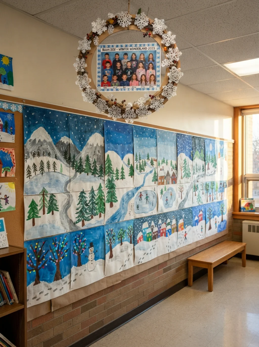 Elementary School Winter Wall Decor That Builds Community Through Seasons