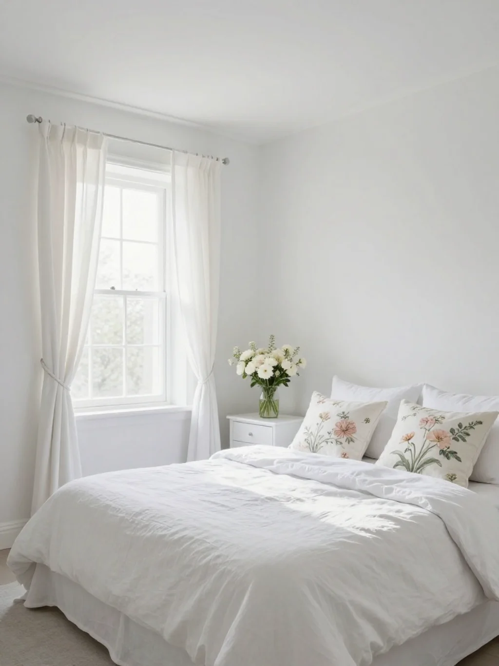 White Walls and Layered Linens That Create Pure Airy Spring Perfection