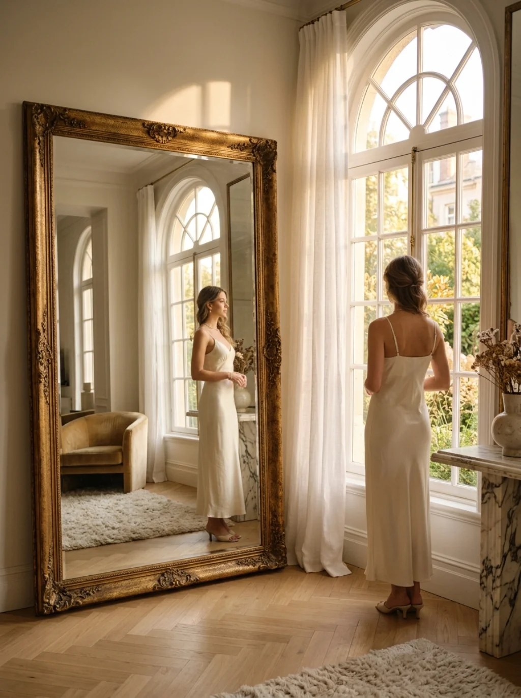 Mirrors Placed Strategically Trick the Eye Into More Square Footage