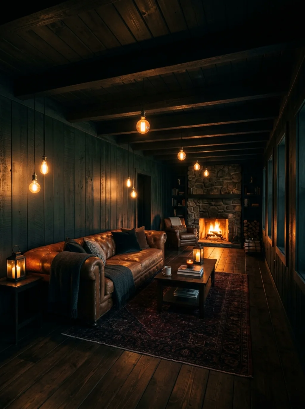 Dark Moody Cabin Interiors That Prove Light Rooms Are Not Always the Answer
