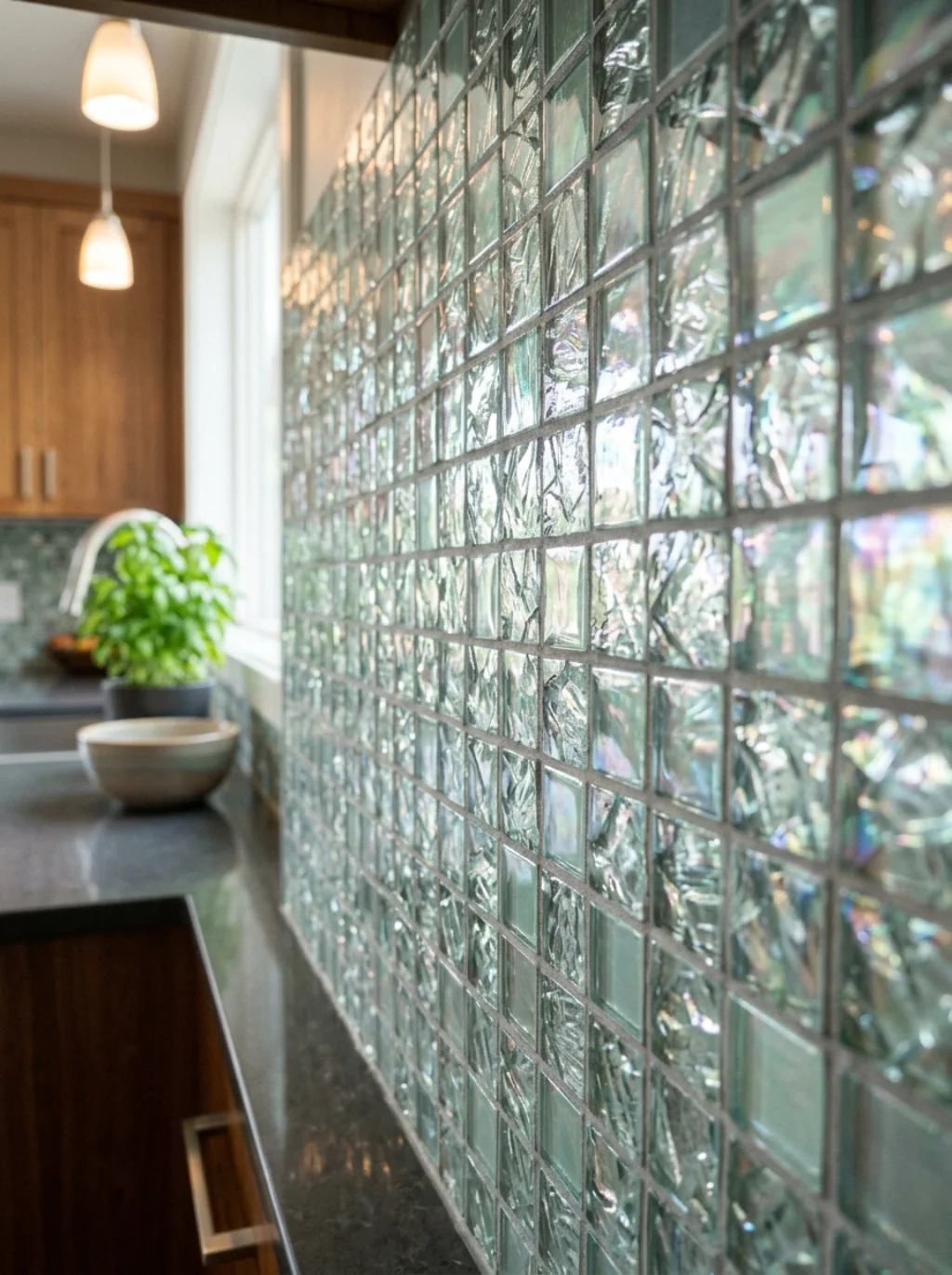 Glass Tile Reflects the Room Back in Shimmering Fragments