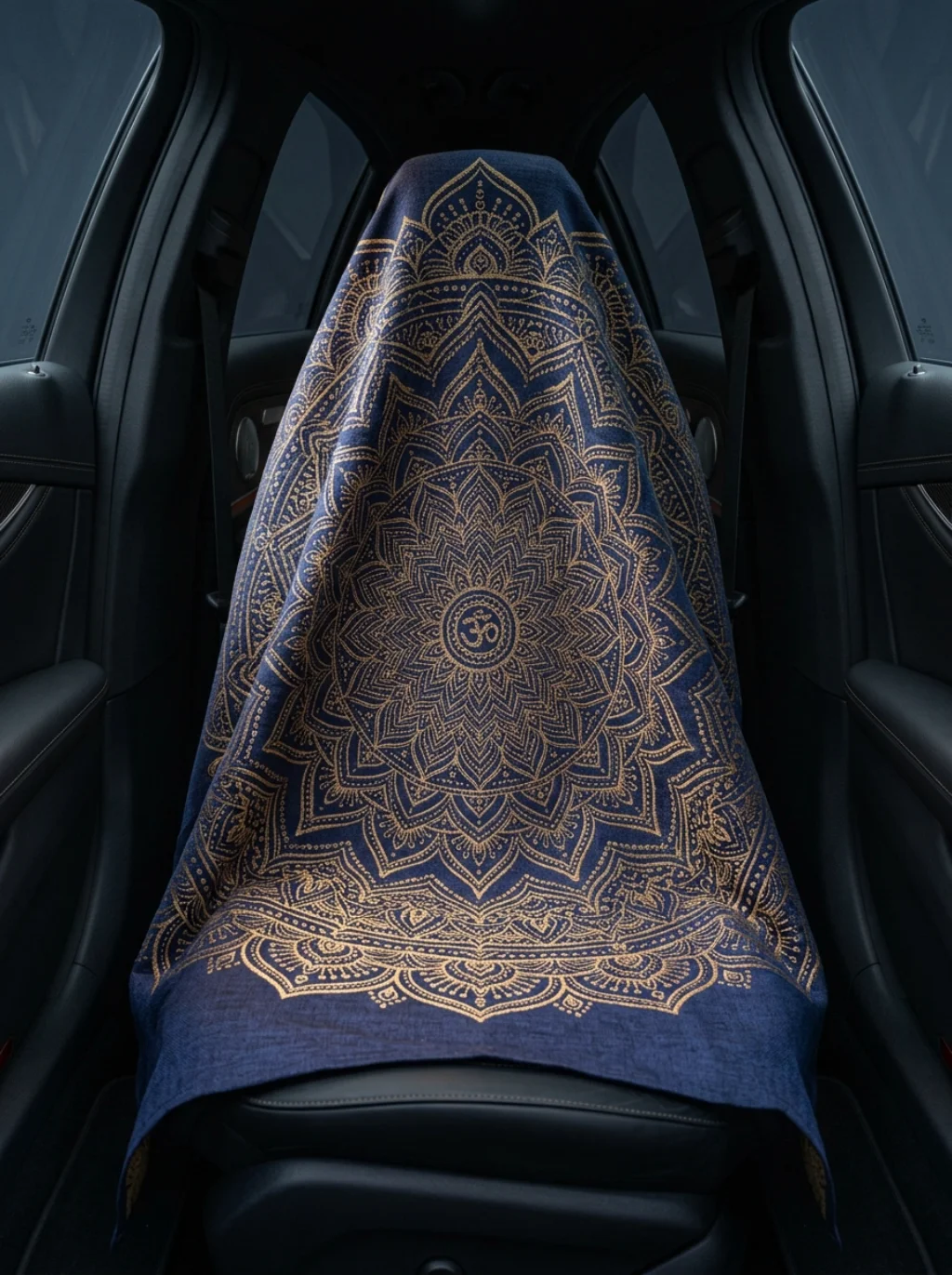 Mandala Patterns Painted Across Fabric Bring Sacred Geometry to the Road