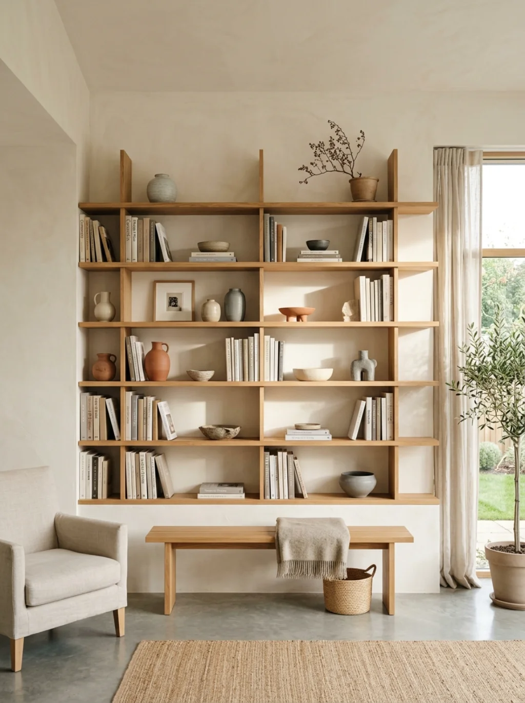 Open Shelving Replaces Bulky Bookcases Without Sacrificing Display Space