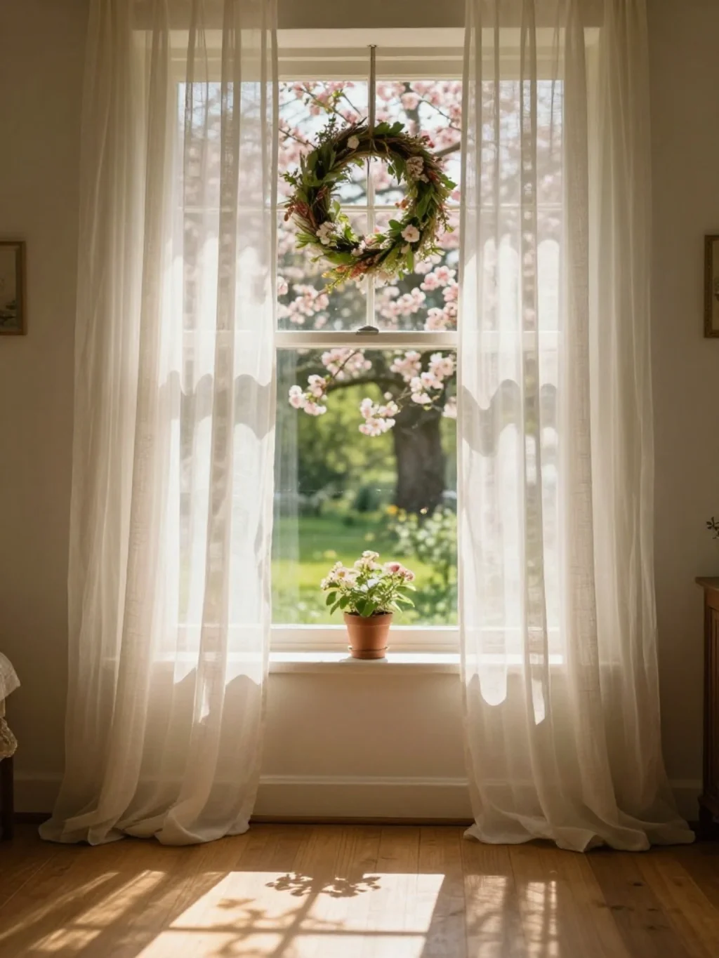Sheer Curtains and Window Styling That Frame the Season Like a Living Picture