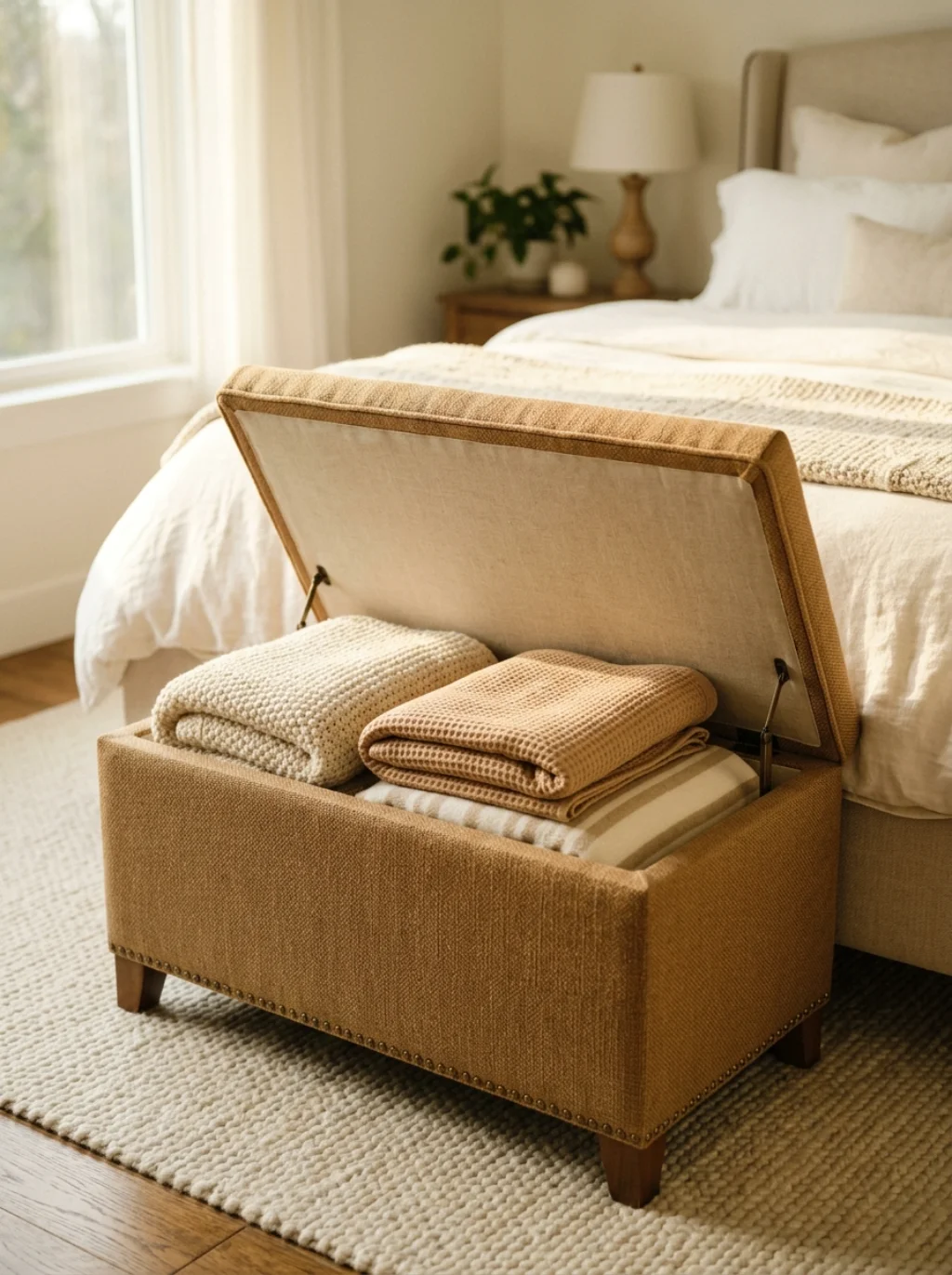 Storage Ottomans Hide Clutter While Doubling as Extra Seating