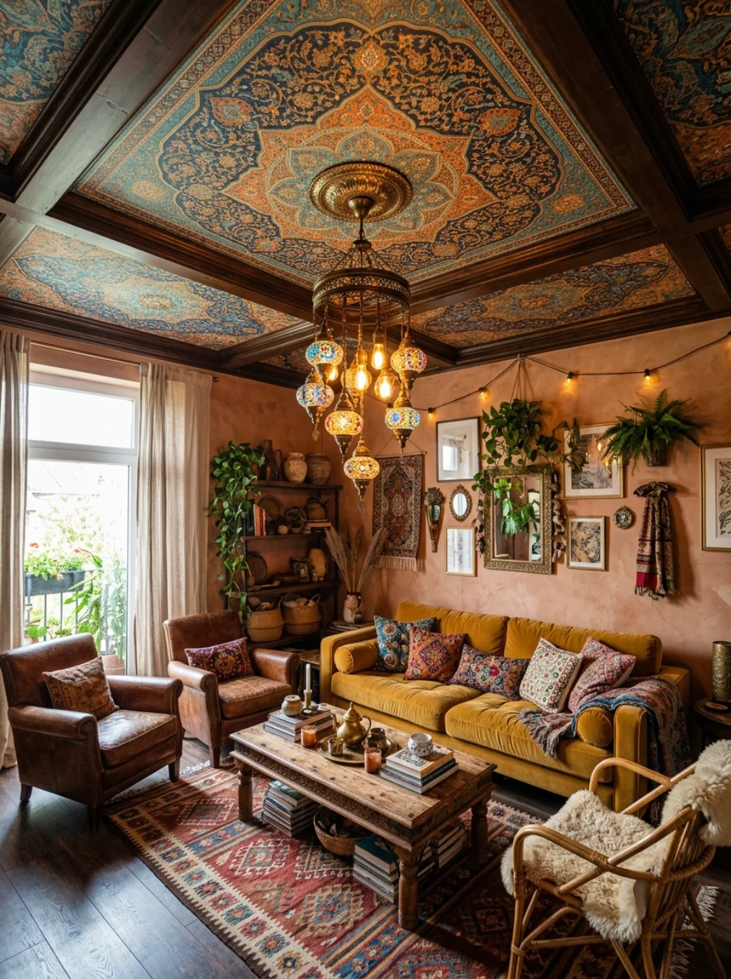 A Ceiling Wallpaper Trick That Surprises Every First Time Visitor
