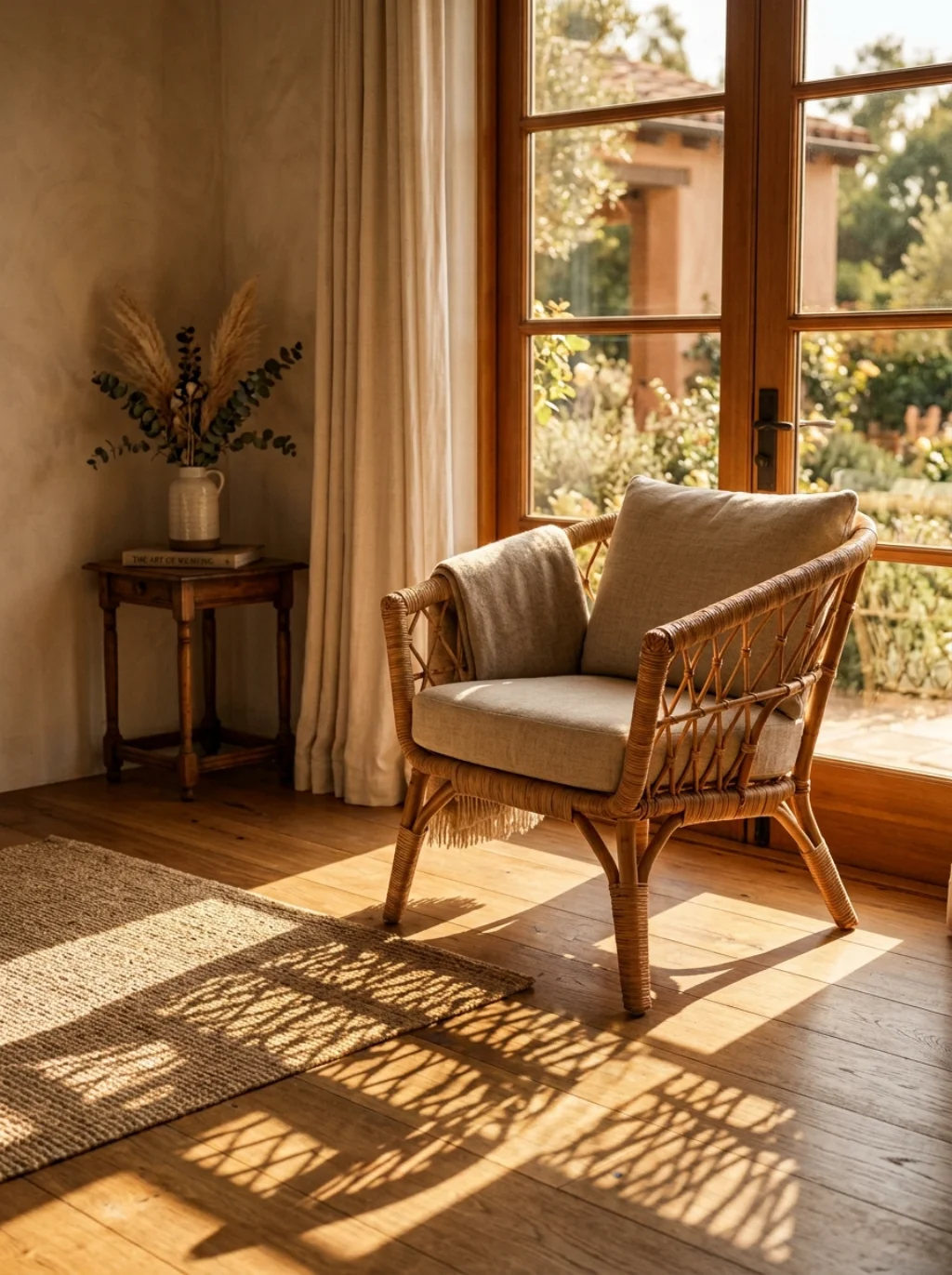 A Rattan Chair Becomes the Unexpected Star of the Whole Room