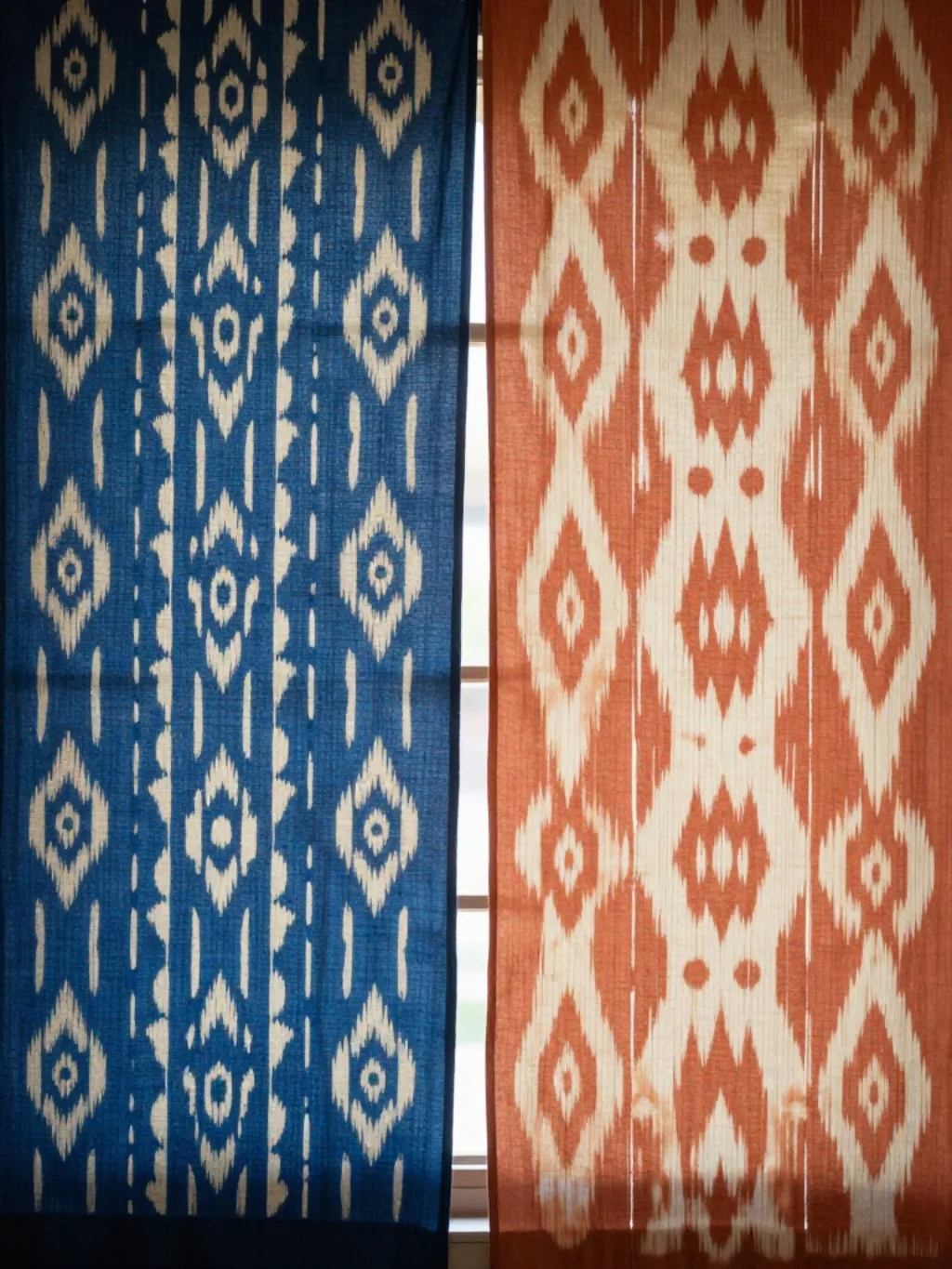 Block Print and Ikat Patterns That Bring Global Textile Soul to Your Windows